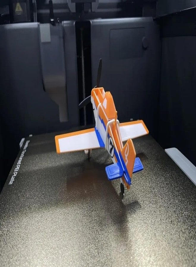 3D Craft DIY Model Airplane Kit, Orange and White Colour, Plastic Construction - Image 5
